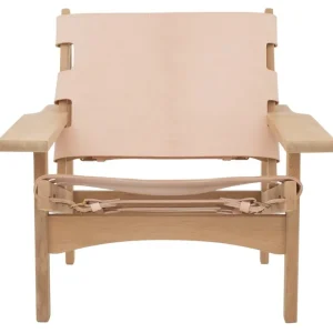 Form & Refine Sitzgelegenheiten-Klassik Studio Hunting Chair, Eiche – Naturleder