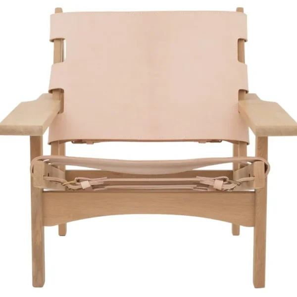 Form & Refine Sitzgelegenheiten-Klassik Studio Hunting Chair, Eiche – Naturleder