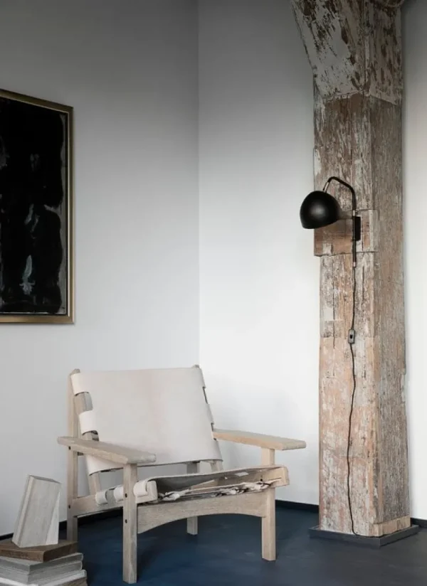 Form & Refine Sitzgelegenheiten-Klassik Studio Hunting Chair, Eiche – Naturleder