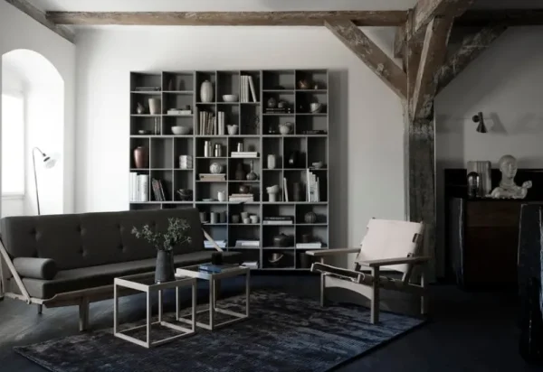 Form & Refine Sitzgelegenheiten-Klassik Studio Hunting Chair, Eiche – Naturleder