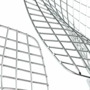 Sibast Sitzgelegenheiten-Knoll Bertoia Diamond Stuhl, poliertes Chrom - schwarzes Kissen