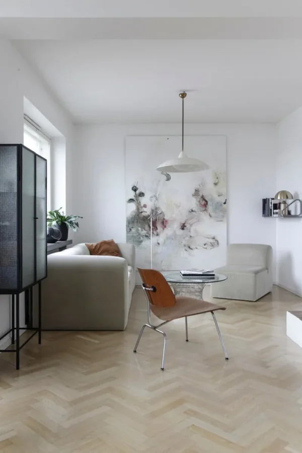 &Tradition Tische-Knoll Platner Couchtisch, Nickel - Klarglas