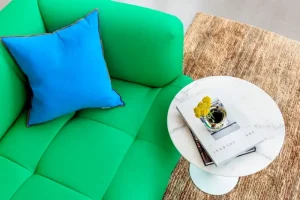 Vitra Tische-Knoll Tulip Beistelltisch, 51 cm, weißer Marmor