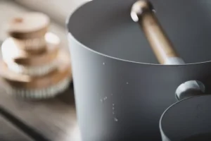 KOLO Badezimmeraccessoires^Saunakübelset mit Saunakelle, weiß