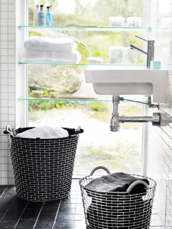 Korbo Wäschekörbe^Wäschesack für Classic 65 Drahtkorb, schwarz