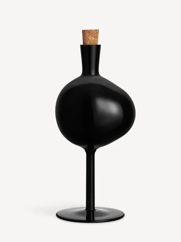 Kosta Boda Glaskunst | Dekorationsgegenstände^Bod Flasche, 306 mm, Schwarz - Kork