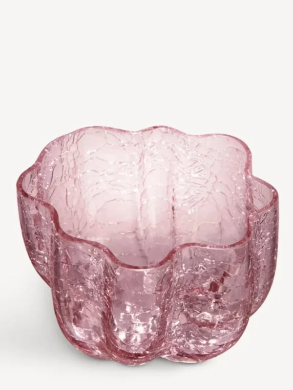 Kosta Boda Glaskunst | Weihnachtsdekoration^Crackle Votiv, 58 mm, pink