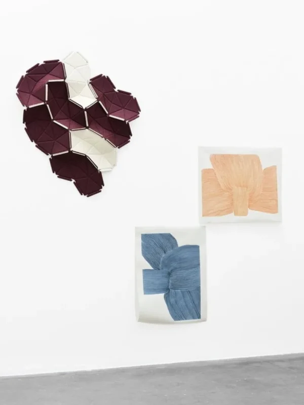 Kvadrat Wandbehang^Clouds Stofffliesen, 8 Stück, burgunderrot - weiß