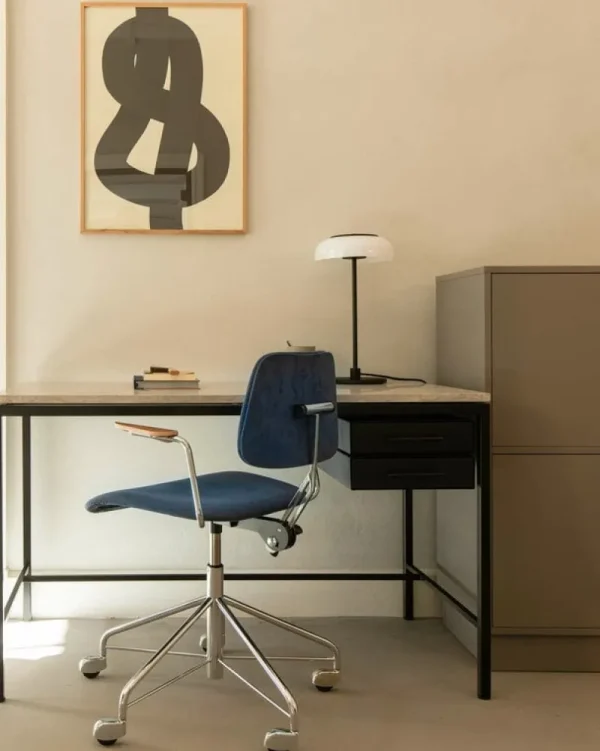 Labofa Schreibtische Und Raumtrenner | Tische^Heritage 65 Schreibtisch, 2 Schubladen, Thala-Kalkstein - Schw.