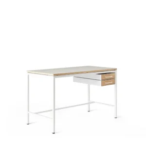 Labofa Schreibtische Und Raumtrenner | Tische^Heritage 65 Schreibtisch, 2 Schubl., gr. Linol. - Eiche - Weiß