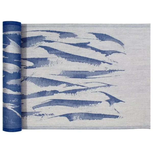 Lapuan Kankurit Badezimmertextilien^Aallokko Saunadecke, 46 x 60 cm, Leinen - Blau