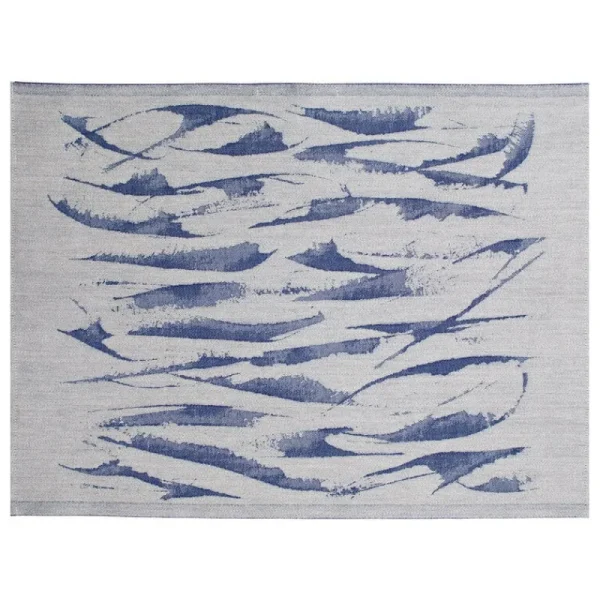 Lapuan Kankurit Badezimmertextilien^Aallokko Saunadecke, 46 x 60 cm, Leinen - Blau