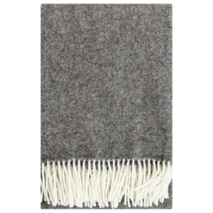 Lapuan Kankurit Decken Und Überwürfe^Arvo Decke, 130 x 180 cm, weiß - naturbraun