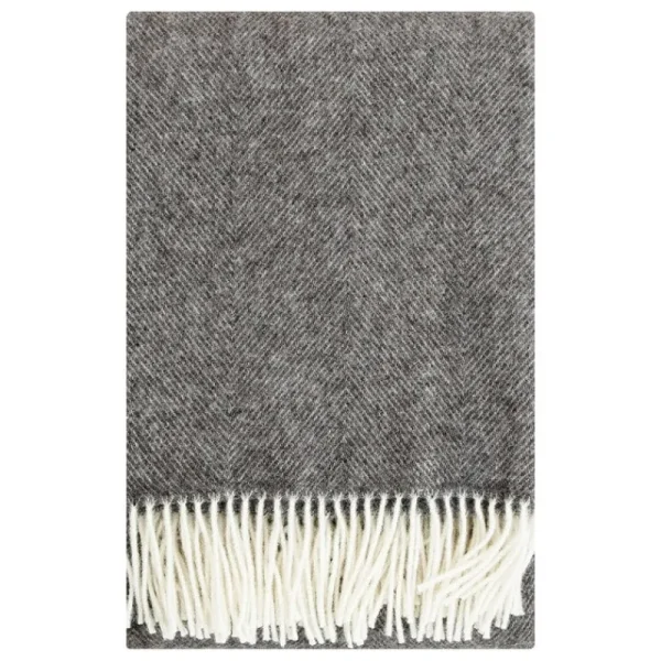 Lapuan Kankurit Decken Und Überwürfe^Arvo Decke, 130 x 180 cm, weiß - naturbraun