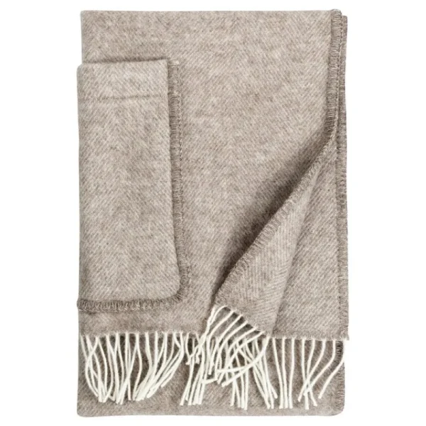 Lapuan Kankurit Decken Und Überwürfe^Arvo Schultertuch mit Taschen, 60 x 180 cm, weiß - naturbeige