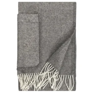 Lapuan Kankurit Decken Und Überwürfe^Arvo Schultertuch mit Taschen, 60 x 180 cm, weiß - naturbraun