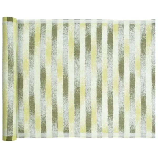 Lapuan Kankurit Badezimmertextilien^Hohto Sauna-Sitzunterlage 46 x 150 cm, Weiß - Grün