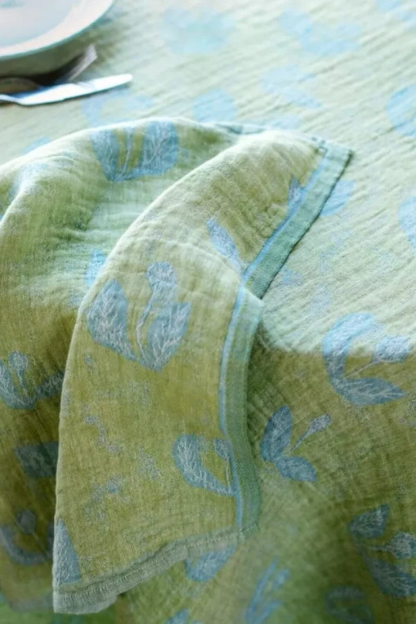 Lapuan Kankurit Tischwäsche | Tischwäsche^Kesäkukka Serviette, 46 x 46 cm, Limettengrün - Hellblau