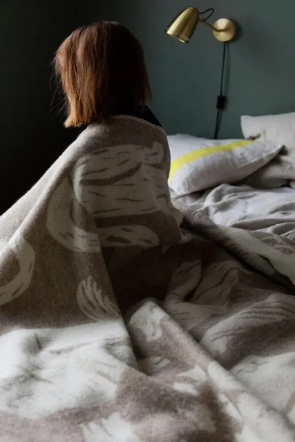 Lapuan Kankurit Decken Und Überwürfe^Kissanpäivät Decke, Beige - Weiß