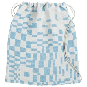 Lapuan Kankurit Taschen | Auf Reisen^Koodi Kordelzugbeutel, Regenblau - Leinenweiß
