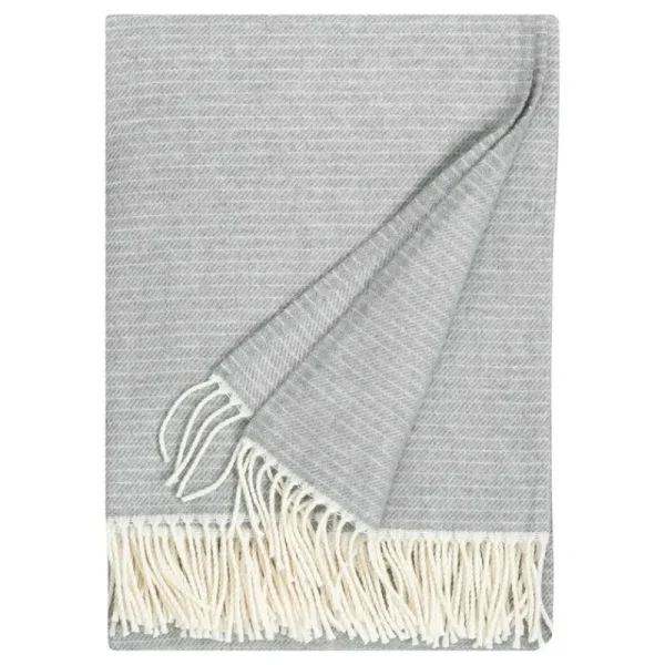 Lapuan Kankurit Decken Und Überwürfe^Lepo Decke, 135 x 180 cm, weiß - grau
