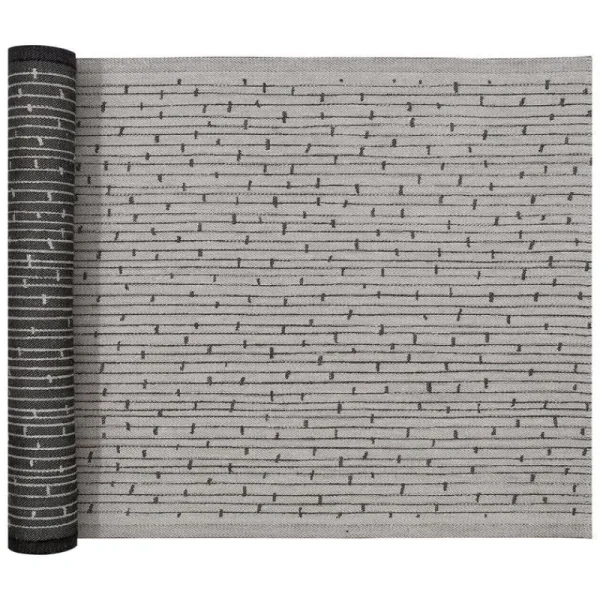 Lapuan Kankurit Badezimmertextilien^Metsä Saunadecke, 46 x 60 cm, Leinenbeige – Schwarz