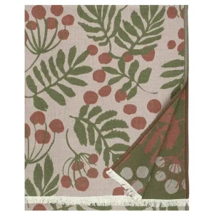 Lapuan Kankurit Decken Und Überwürfe^Pihapuu Decke, 135 x 180 cm, beige - zimt - olivgrün