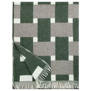 Lapuan Kankurit Decken Und Überwürfe^Punos Decke, Beige - Olivgrün - Weiß