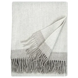 Lapuan Kankurit Decken Und Überwürfe^Rauha Decke, 130 x 180 cm, weiß - beige