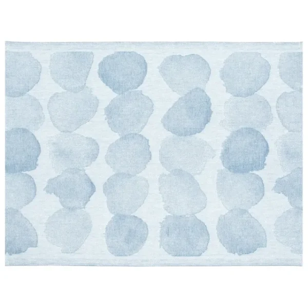 Lapuan Kankurit Badezimmertextilien^Sade Unterlegtuch, 46 x 150 cm, Weiß - Regenblau