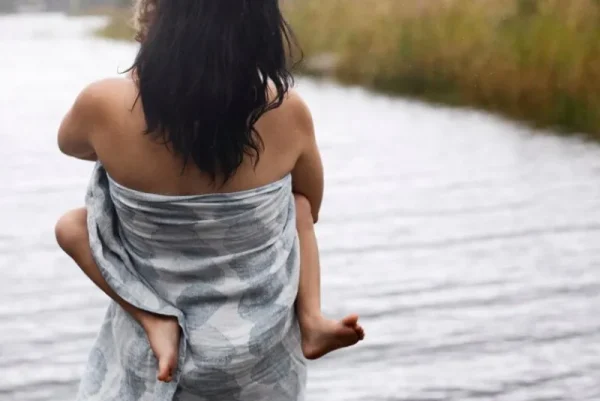 Lapuan Kankurit Badezimmertextilien^Sade Unterlegtuch, 46 x 150 cm, Weiß - Regenblau