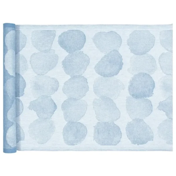 Lapuan Kankurit Badezimmertextilien^Sade Unterlegtuch, 46 x 150 cm, Weiß - Regenblau