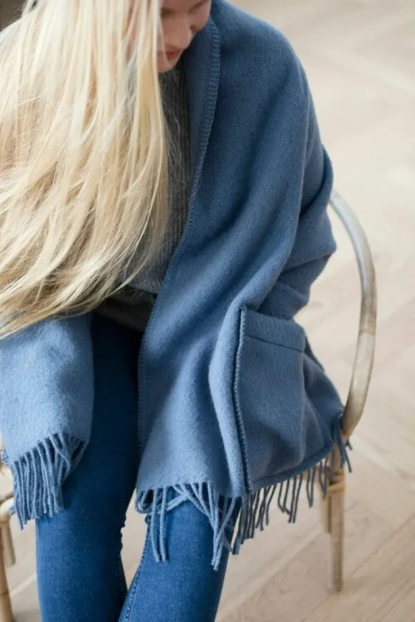 Lapuan Kankurit Decken Und Überwürfe^Uni Stola mit Taschen, Regenblau
