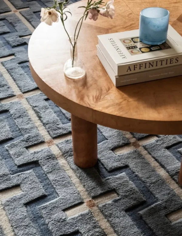 LAYERED Teppiche Und Läufer^Johanna Wollteppich, Himmelblau