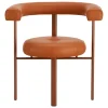 Tolix Sitzgelegenheiten-Lepo Product Polar L1001 Stuhl, Rost - Braunes Leder Challenger 026
