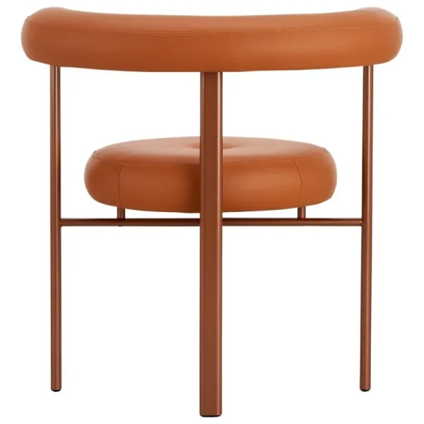 Tolix Sitzgelegenheiten-Lepo Product Polar L1001 Stuhl, Rost - Braunes Leder Challenger 026