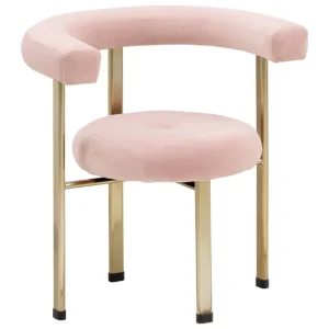 Tolix Sitzgelegenheiten-Lepo Product Polar L1001 Stuhl, Messing lackiert - Rosa Samt Reborn 1