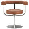 Tolix Sitzgelegenheiten-Lepo Product Polar L1001P Stuhl, Chrom - Braunes Leder Challenger 046