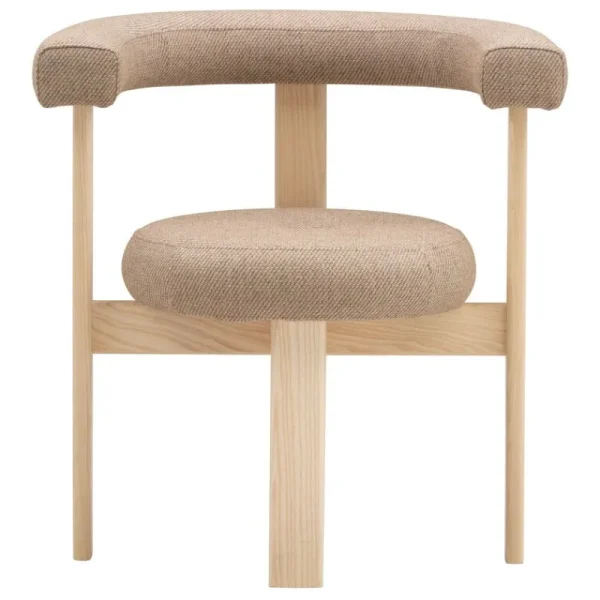 Tolix Sitzgelegenheiten-Lepo Product Polar L1001W Stuhl, Esche - Beige Wollstoff Revolution REV10