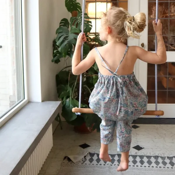 Kinder Lillagunga Möbel Für Das Kinderzimmer^Bone Trapez, Eiche - schwarzes Seil