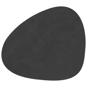 Lind DNA Tischwäsche^Curve Tischuntersetzer, 37 x 44 cm, Nupoleder, Schwarz