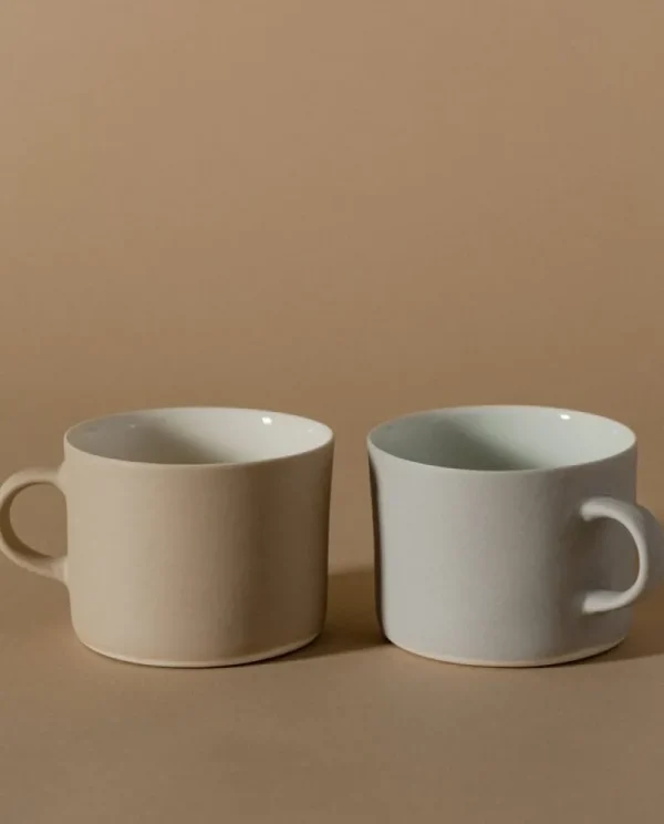 Lokal Helsinki Geschirr^Kahvi Tasse, L, Sandbeige - Weiß