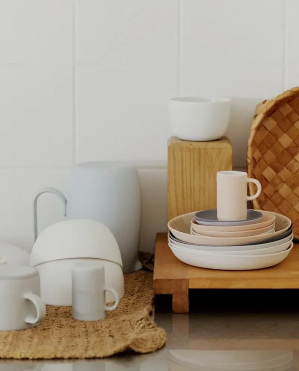 Lokal Helsinki Geschirr^Kahvi Tasse, L, Grau - Hellblau