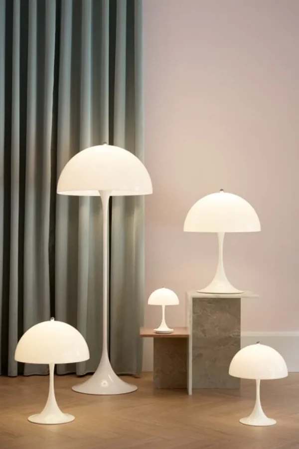 Normann Copenhagen Tischlampen-Louis Poulsen Panthella 400 Tischleuchte, V2, Opalweiß