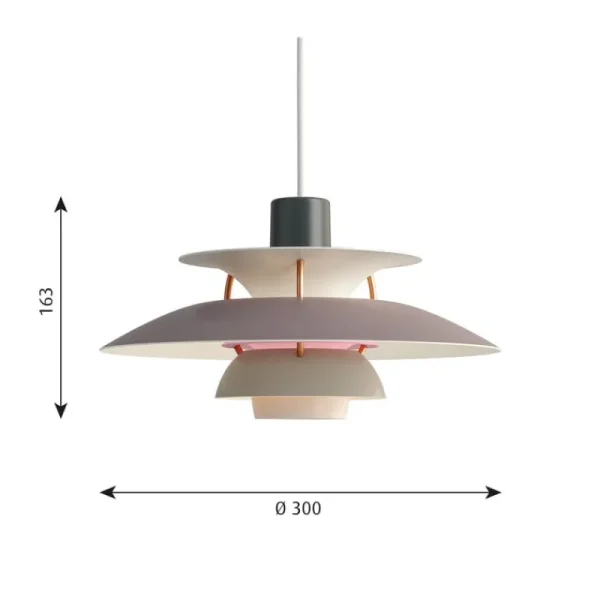 Louis Poulsen Deckenleuchten-Pendelleuchte PH 5 Mini, grau