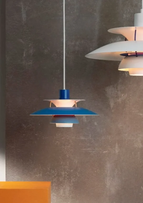 New Works Deckenleuchten-Louis Poulsen Pendelleuchte PH 5 Mini, blau