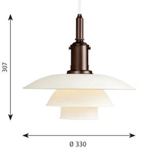 Normann Copenhagen Deckenleuchten-Louis Poulsen PH 3 1/2-3 Pendelleuchte, weiß