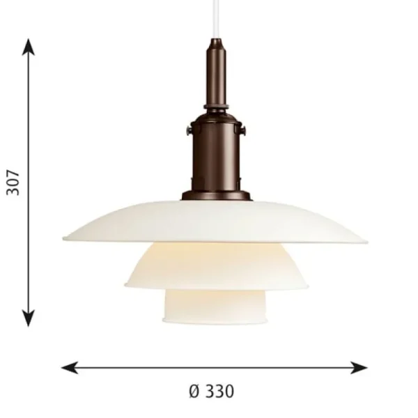 Normann Copenhagen Deckenleuchten-Louis Poulsen PH 3 1/2-3 Pendelleuchte, weiß
