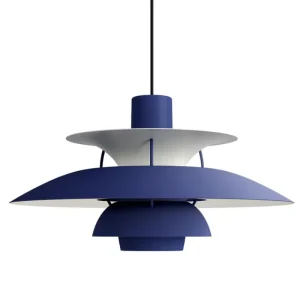 Nuura Deckenleuchten-Louis Poulsen PH 5 Monochrome Pendelleuchte, dusty indigo