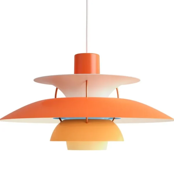 Louis Poulsen Deckenleuchten-PH 5 Pendelleuchte, orange